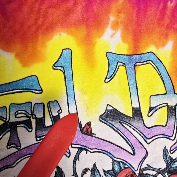 1992 Grateful Dead Space Your Face Liquid Blue Tie Dye Shirt Large Vintage - Picture 13 of 16